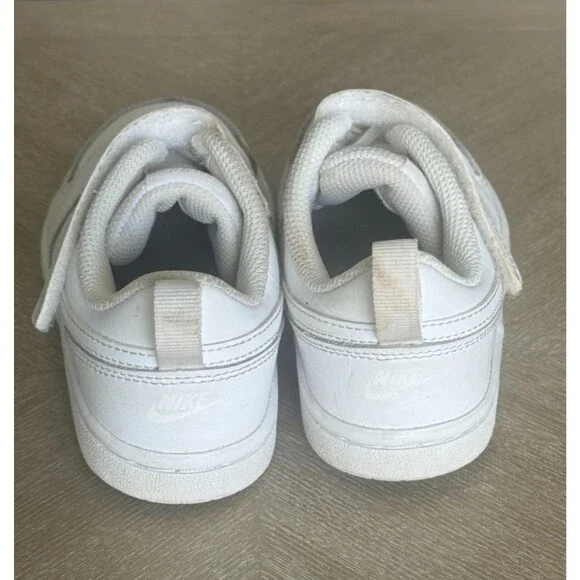 Nike Court Borough Low Little Kids Shoes Size 13C 2021 Classic All White RP $57 - Picture 7 of 8